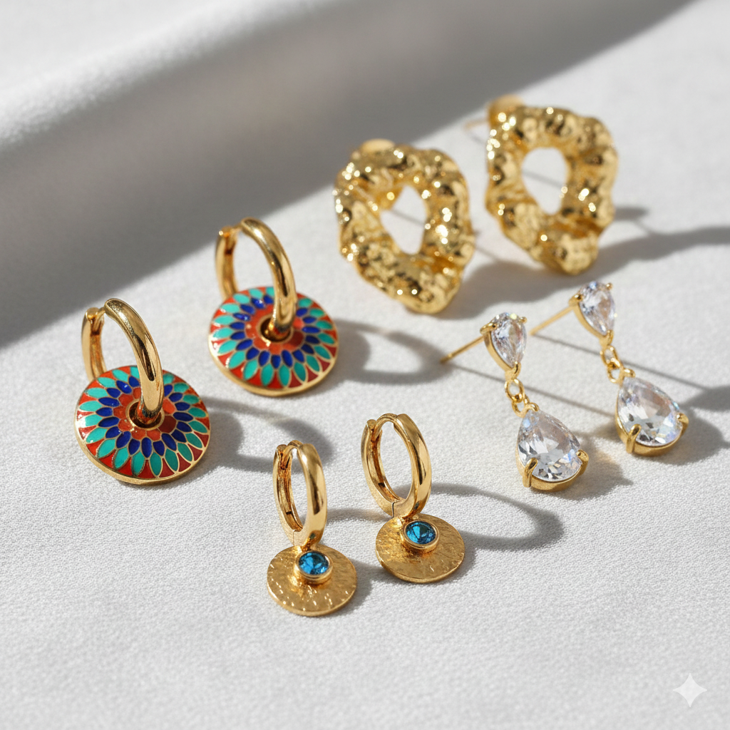 ✨ Waterproof 18K Gold Plated Steel Earrings – Starting at $18.99 CAD / $13.86 USD ✨